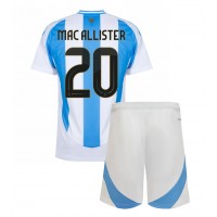 Fotbalové Dres Argentina Alexis Mac Allister #20 Dětské Domácí Copa America 2024 Krátký Rukáv (+ trenýrky)